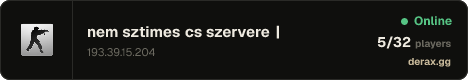nem sztimes cs szervere |