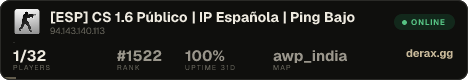 [ESP] CS 1.6 Público | IP Española | Ping Bajo