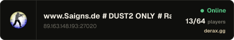 www.Saigns.de # DUST2 ONLY # Ranking, LowPing