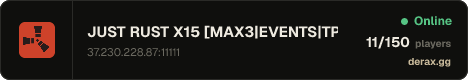 JUST RUST X15 [MAX3|EVENTS|TP|KITS|LOOT+]