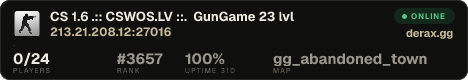 CS 1.6 .:: CSWOS.LV ::. GunGame 23 lvl