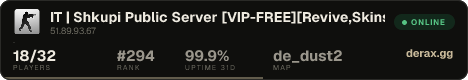 IT | Shkupi Public Server [VIP-FREE][Revive,SkinsMenu]