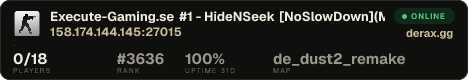 Execute-Gaming.se #1 - HideNSeek [NoSlowDown](MoneyMod)Achievem
