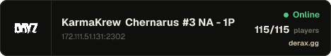 KarmaKrew Chernarus #3 NA - 1PP | VANILLA + MODS