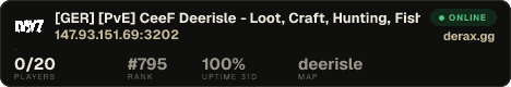 [GER] [PvE] CeeF Deerisle - Loot, Craft, Hunting, Fishing