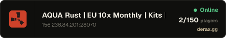 AQUA Rust | EU 10x Monthly | Kits | No BPs | PVP | Shop | MyMin