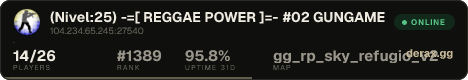(Nivel:20) -=[ REGGAE POWER ]=- #02 GUNGAME INVERTIDO #BR