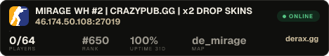 MIRAGE WH #2 | CRAZYPUB.GG | x2 DROP SKINS