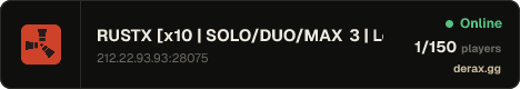 RUSTX [x10 | SOLO/DUO/MAX 3 | Loot+ | Skins] WIPE 08.08