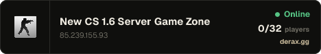 New CS 1.6 Server Game Zone