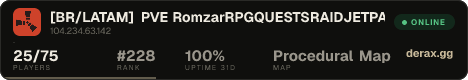 [BR/LATAM] PVE Romzar•RPG•QUESTS•RAID•JETPACK•SKILLS