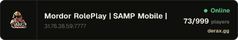 Mordor RolePlay | SAMP Mobile | ¹1 | x2 PayDay/ExP