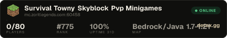 Survival Towny Skyblock Pvp Minigames
