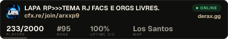 LAPA RP>>>TEMA RJ FACS E ORGS LIVRES.