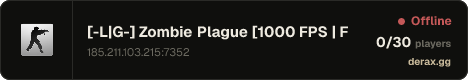 [-L|G-] Zombie Plague [1000 FPS | FastDL | Level | Tag Mod]