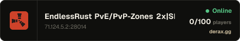 EndlessRust PvE/PvP-Zones 2x|SkillTree|AlphaLoot|Quests|TP