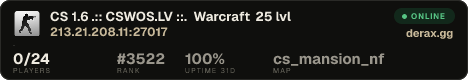 CS 1.6 .:: CSWOS.LV ::. Warcraft 25 lvl