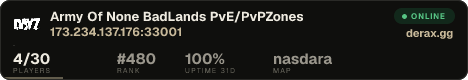 Army Of None BadLands PvE/PvPZones