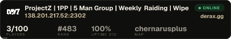 ProjectZ | 1PP | 5 Man Group | Weekly Raiding | Wipe 18.09.26