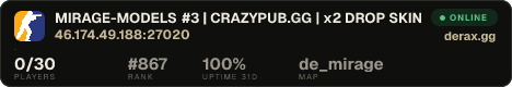 MIRAGE-MODELS #3 | CRAZYPUB.GG | x2 DROP SKINS