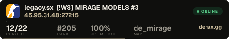 ██ ★ legacy.sx ★ [!WS] MIRAGE MODELS #3