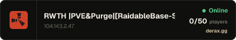 RWTH |PVE&Purge|[RaidableBase-SkillTree(Chill,Build,Shoot)]