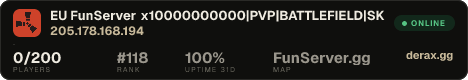 EU FunServer x10000000000|PVP|BATTLEFIELD|SKINS|KITS|TP|MAZE|MI