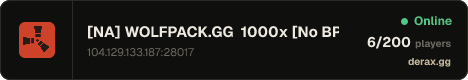 [NA] WOLFPACK.GG 1000x [No BPs | Kits | Shop | TP | VIP]