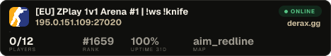 [EU] ZPlay 1v1 Arena #1 | !ws !knife