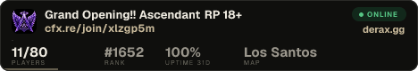 Grand Opening!! Ascendant RP 18+