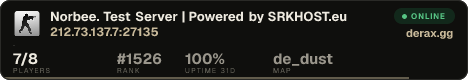 Norbee. Test Server | Powered by SRKHOST.eu