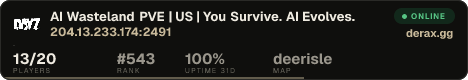 AI Wasteland PVE | US | You Survive. AI Evolves.