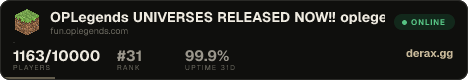 OPLegends │ UNIVERSES RELEASED NOW!! oplegends.com│ Updates at discord.gg/oplegends!