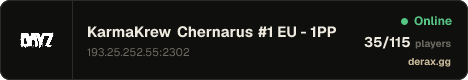KarmaKrew Chernarus #1 EU - 1PP | VANILLA + MODS