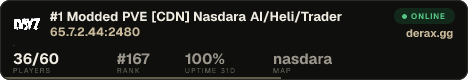 #1 Modded PVE [CDN] Nasdara AI/Heli/Trader