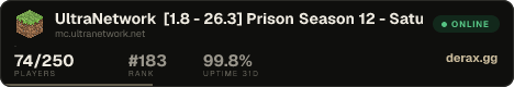 UltraNetwork [1.8 - 26.3] Prison Season 12 - Saturday, 4th July