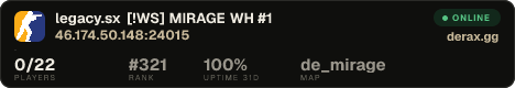 ██ ★ legacy.sx ★ [!WS] MIRAGE WH #1