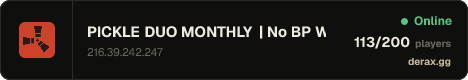 PICKLE DUO MONTHLY | No BP Wipe | Low Upkeep | Duo Solo