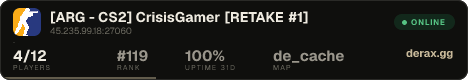 [ARG - CS2] CrisisGamer [RETAKE #1] ️