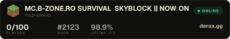 MC.B-ZONE.RO SURVIVAL SKYBLOCK || NOW ON 1.21.10 ➦ PLAY NOW! ||